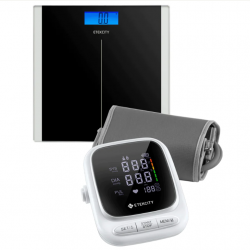 Etekcity Digital Body Weight Bathroom Scale, Black & Etekcity Smart Blood Pressure Monitor, White Bundle EKEB9380H-BPM