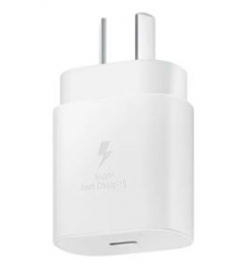 SAMSUNG AC POWER ADAPTOR - 25W, USB-C, NO CABLE (WHITE) EP-T2510NWEGAU
