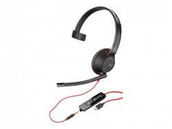 HP POLY BLACKWIRE C5210 UC MONO CORDED HEADSET,3.5MM & USB-C 805H4AA