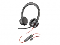 HP POLY BLACKWIRE 8225 UC , STEREO USB-C CORDED HEADSET , ANC , INC USB-A ADAPTOR 8X223AA