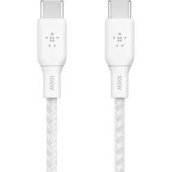Belkin BOOST↑CHARGE 3 m USB-C Data Transfer Cable for MacBook, MacBook Pro - 1 / Pack - First End: 1 x USB 2.0 Type C - Male - Second End: 1 x USB 2.0 Type C - Male - 480 Mbit/s - White CAB014BT3MWH