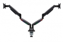 KENSINGTON DUAL MONITOR ARM, UP TO 32" & 9KG, H/ADJ, VESA 75x75, 100x100 - BLACK K59601WW