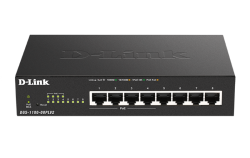 D-Link 8 Ports Manageable Ethernet Switch - 2 Layer Supported - 80 W PoE Budget - Twisted Pair - PoE Ports - Desktop DGS-1100-08PLV2