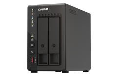 QNAP TS-253E-8G, 2-bay desktop NAS, Intel Celeron J6412 4C 2.0GHz, burst 2.6GHz, onboard 8GB RAM, 2 x HDMI 1.4b, 2x M.2 2280 PCIe slots, 2x 2.5GbE, 2 Years WTY