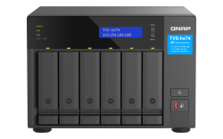 QNAP TVS-h674-i5-32G,6-bay QuTS hero NAS, Intel Core i5-12400 6-core/12-thread, up to 4.6GHz, 32GB SO-DIMM DDR4(max.128GB), 6 x 2.5"/3.5" SATA HDD/SSD, 3 Yrs