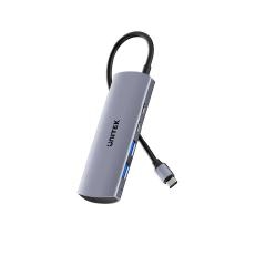 Unitek 4-in-1 uHUB Q4 USB-C Hub, 10Gbps, USB-A x2, USB-C x2, Grey, Unitek Hook Color Box H1112DGY01