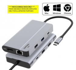 COMSOL UNIVERSAL DOCK, USB-C DUAL 4K, 85W, HDMI(2) USB-C(1) .USB-A(3), 2YR WTY CM24HSM