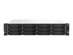 QNAP 12-BAY 3.5"(0/12), CELER ON QC 2.0GHz, 8GB, 2.5GbE(2),PCIe, 2U, RPSU, 3YR WTY TS-1264U-RP-8G