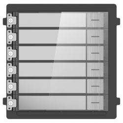 HIKVISION INTERCOM KD-KK-S G2 NAMETAG MODULAR, STAINLESS STEEL, 6 BUTTON, IP65, 2YR DS-KD-KK-S