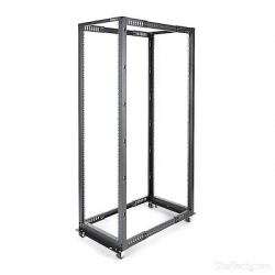STARTECH 19" 42U OPEN FRAME SERVER RACK MOBILE ADJUSTABLE DEPTH 23-41" 2YR 4POSTRACK42