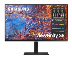 SAMSUNG 32" (16:9) UHD IPS MONITOR, DP, HDMI, HDR600, USB-C, USB(3),LAN, H/ADJ, VESA, 3YR LS32B800PEEXXY