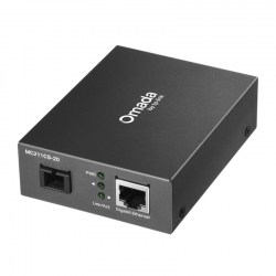 TP-LINK OMADA WDM MEDIA CONVERTER,GE RJ45, SINGLE MODE, 1310nm TX/1550nm RX, 20KM, 3YR MC212CS-20