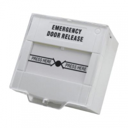 SECOR RESETTABLE EMERGENCY DOOR RELEASE WHITE WITH COVER 1YR DWS200-A