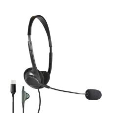 Shintaro USB-C Lightweight Headset with Microphone, Inline Volume Control, Adjustable Arm, Ideal for VoIP and Hands-Free Communication SH-102M-C