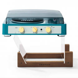 Gadhouse Brad MKII Record Player - Green + Bundled Crosley Record Storage Display Stand GAD0101-BSS