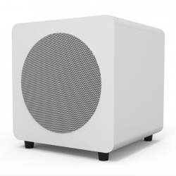 Kanto Limited Editon - Kanto SUB8 300W 8" Sealed Powered Subwoofer, Matte White, With White Grill KO-SUB8VMWW-I