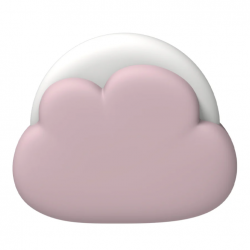 Kreafunk Kids Cloudy Lamp - Dusty Rose KFKZH03