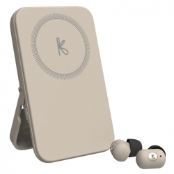 Kreafunk Tocharge Go Powerbank + Earbuds - Ivory Sand KFTE89