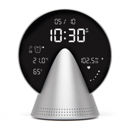 Lexon Conic Radio Alarm Clock With Fm & Built-In Bluetooth Speaker - Alu Polish LD-LR156GA3