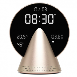 Lexon Conic Radio Alarm Clock With Fm & Built-In Bluetooth Speaker - Gold LD-LR156GH3