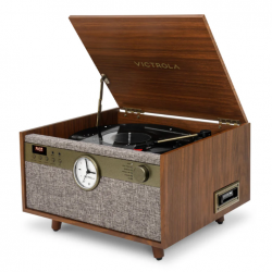 Victrola Century Signature 6-in-1 Wood Record Player - Walnut VTA-830SB-WLN-INT