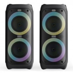 Majority PS200 -Bundled Party Speaker 80w Bluetooth Karaoke-DJ-Party-PA System - Black MY-1000002980-2P