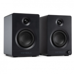 Victrola Tempo Bookshelf Speakers - Black VPS-400-BLK-INT
