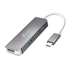 J5create JCD371 USB-C to HDMI & USB 3.1 2-Port with Power Delivery (USB-C to HDMI, 2x USB-A 3.1, USB-C PD 60W) JCD371