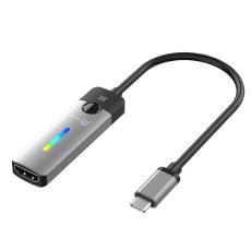 J5create JCA157 USB-C to HDMI 2.1 8K Adapter - Windows / macOS / Chrome OS Compatible - RGB light indicator for gaming setups (10cm) JCA157