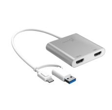 J5create JCA365 USB-C to Dual HDMI Multi-Monitor Adapter - (USB-C to 2 x HDMI) JCA365