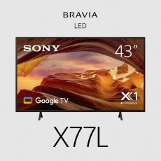 Sony Bravia X77L TV 43" Entry 4K (3840 x 2160), 450-cd/m2 Brightness, HDR10, HLG, Android TV, Google TV, 3 Year Onsite FWD43X77L