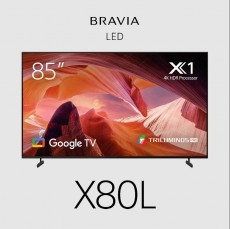 Sony Bravia X80L TV 85" Entry 4K (3840 x 2160), 17/7, 450-cd/m2, HDR10, HLG, Dolby Vision, Motionflow XR, TRILUMINOS PRO, Android TV, Google TV FWD85X80L