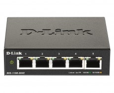 D-Link DGS-1100, 5-Port Smart Managed Switch with 2 PoE and 3 BASE-T Ports DGS-1100-05PDV2