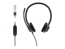 Cisco Headset 322 Wired Dual On-Ear Carbon Black USB-C HS-W-322-C-USBC