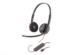 POLY HP POLY BLACKWIRE 3220 UC STE REO USB-C CORDED HEADSET USB-C/A ADAPTOR (BULK) 8X228A6