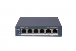 HIKVISION TRANSMISSION 3E1506P-EI 4 PORT MANAGED GIG POE, 60W, 2YR DS-3E1506P-EI