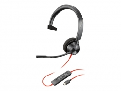 POLY HP POLY BLACKWIRE 3310, UC, MONO CORDED HEADSET USB-C 767F8AA