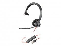 POLY HP POLY BLACKWIRE 3315 MS , MONO CORDED HEADSET USB-A 76J13AA