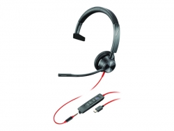 POLY HP POLY BLACKWIRE 3315 MS , MONO CORDED HEADSET USB-C 76J15AA