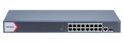 HIKVISION TRANSMISSION 3E1518P-EI 16 PORT MANAGED GIG POE, 1X GIGABIT UPLINK, 230W, 2YR DS-3E1518P-EI
