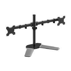 Shintaro Dual Monitor Mount for 10''-27'' Screen, Articulated Arms, Freestanding, 360 Rotation, 180 Swivel, 90 Tilt, 9kgs Max Load Weight SH-CT-DS1903