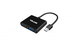 VOLANS VL-U3VH-S Aluminium USB3.0 to VGA/HDMI Display Converter