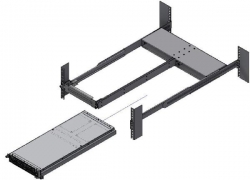 Mellanox 19 racks fixed mounting-kit, for SN2100, SN2010 systems, Dual switch side-by-side, Short-depth, Rack size 600-800mm MTEF-KIT-D
