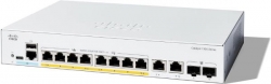 Cisco Catalyst 1300, 8-Port Managed Switch with 8 Gigabit Ethernet PoE+ with 67W Power Budget 2 Gigabit Copper/ SFP Combo Ports C1300-8P-E-2G