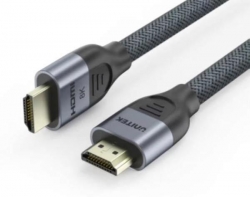 Unitek 1M Male to Male 8K HDMI 2.1 Braided Cable, 60Hz, Ultra High-Speed Up to 48Gbps, Black, Unitek Gift Box C11093RGY01-1M