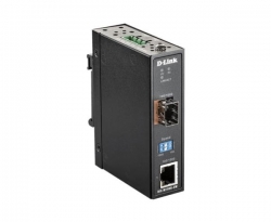 D-Link DIS-M100G, 2-Port Industrial Base-T to SFP Media Converter with 1BASE-T and 1 SFP Port DIS-M100G-SW