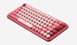 Logitech POP Keys Wireless Mechanical Keyboard With Emoji Keys - Heartbreaker Rose 920-010579