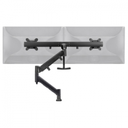 ATDEC DUAL (RAIL) DESK MOUNT - BLACK - UP TO 27IN - BUILT-IN ARM ROTATION LIMITER - AWMS-RHXB-H-B