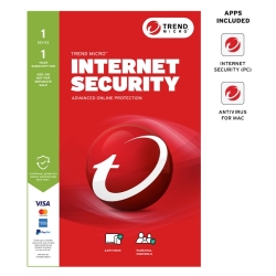 Trend Micro Internet Security - 1 Device - 1 Year Subscription - Mac & PC - Add On - Not For Individual Resale - Ransomware Protection - Pay Guard - System Optimizer - Social Media Protection TICIWWMFXSBWEO