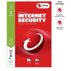 Trend Micro Internet Security - 1 Device - 2 Year Subscription - Mac & PC - Auto Renewal - For Individual Resale - Ransomware Protection - Pay Guard - System Optimizer - Social Media Protection TICIWWMFXSCWFW